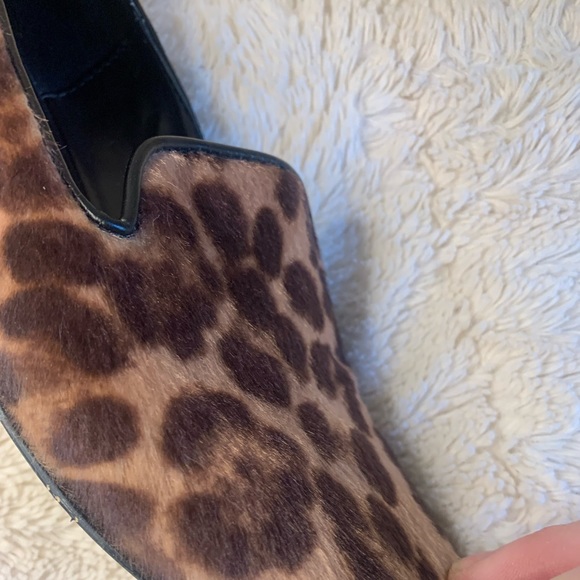 Furry Nine West Leopard Smoking Flats - Picture 2 of 2